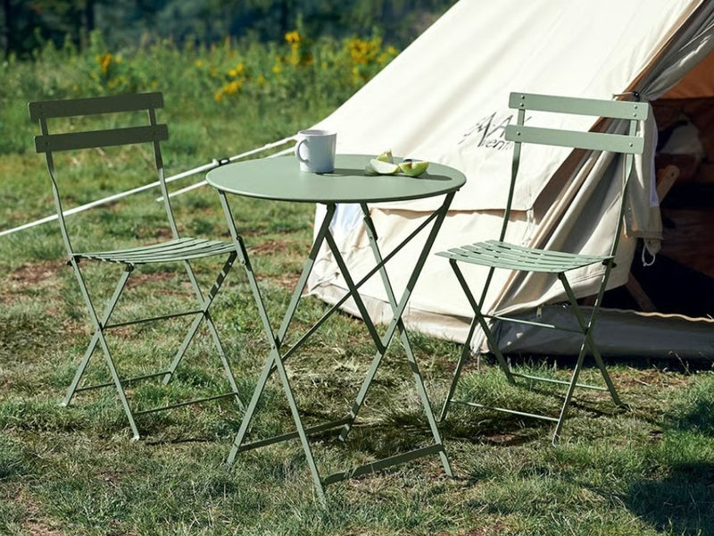 Load image into Gallery viewer, Fermob Bistro Metal Folding Chair for outdoor dining, with a sleek metal design and curved backrest, ideal for cafes and patios.