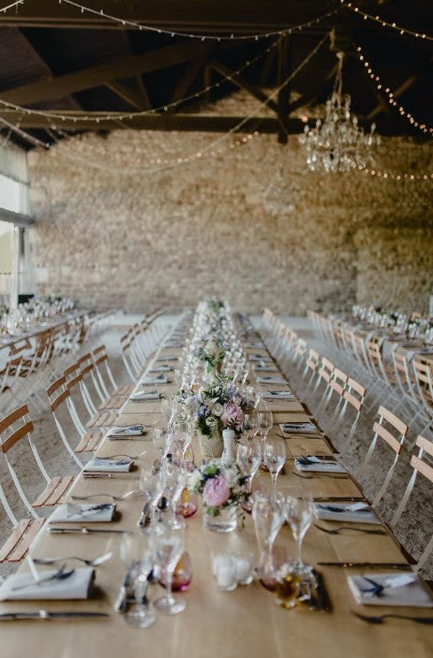 Load image into Gallery viewer, Fermob Bistro Natural folding chair with wooden seat and metal frame, ideal for outdoor restaurant or bistro seating.