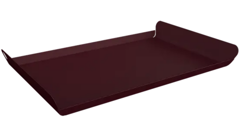 Load image into Gallery viewer, Black Fermob ALTO metal tray measuring 36 x 23 cm, ideal for outdoor furniture and stylish home accessories.