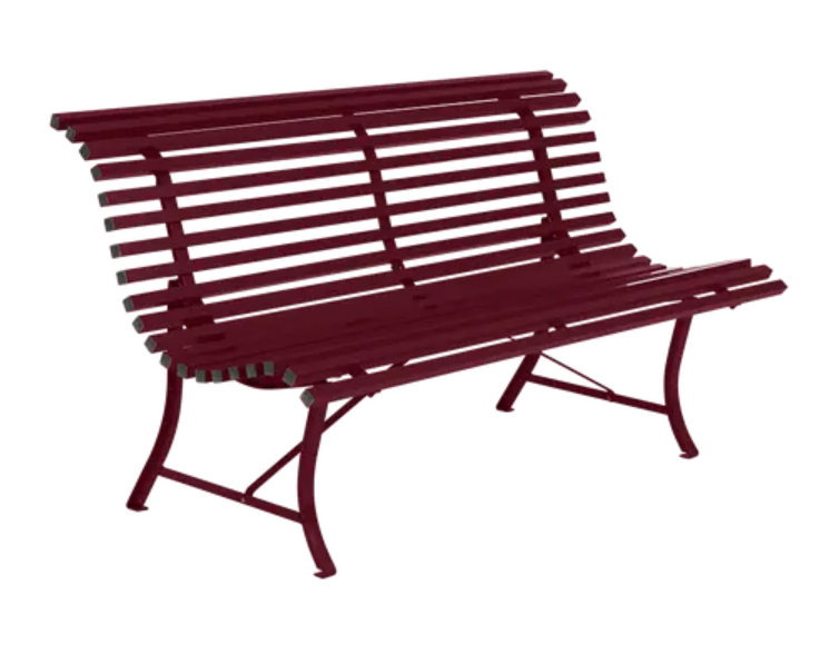 Load image into Gallery viewer, Louisiane 150cm black outdoor folding bench by Fermob, made of steel, suitable for commercial outdoor furniture.