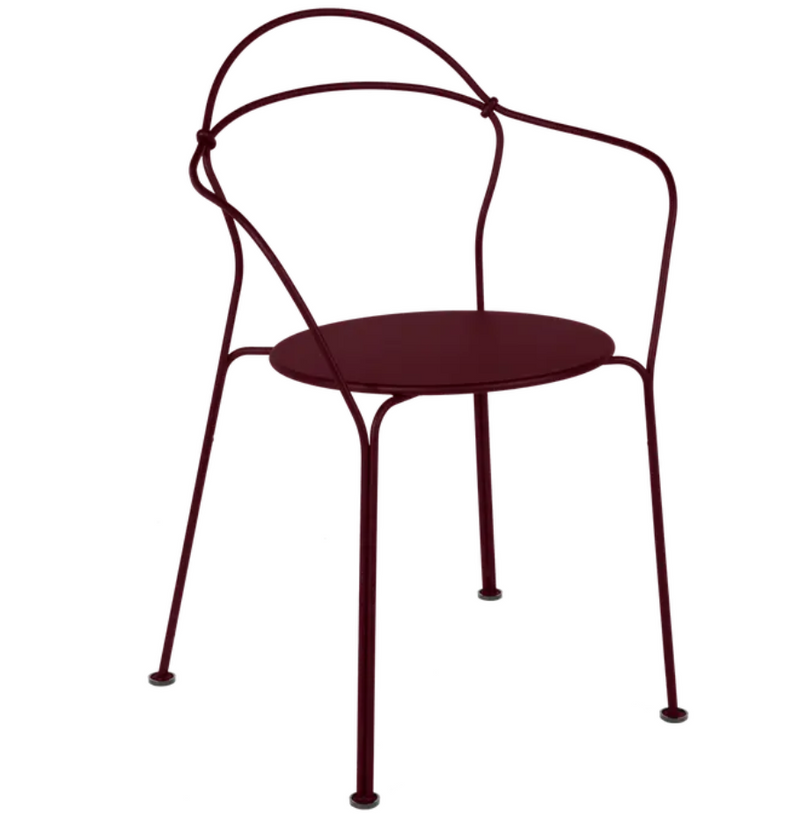 Load image into Gallery viewer, Fermob Airloop Lounge Chair in black cherry metal with a modern outdoor design, suitable for patio or garden seating.
