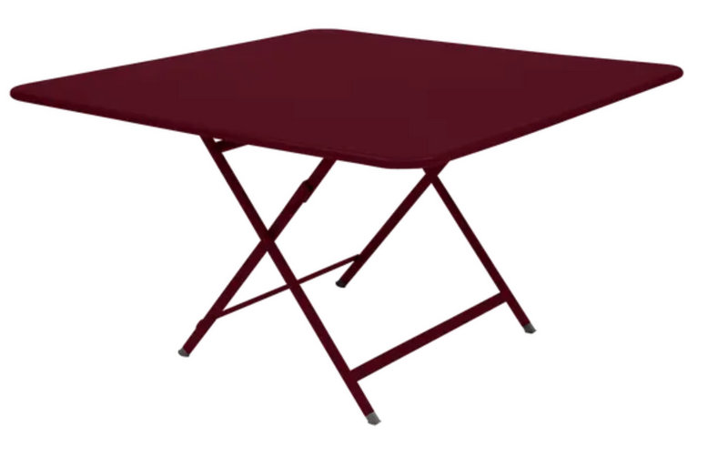 Load image into Gallery viewer, Black Fermob Caractère outdoor foldable eight-seater table with 128x128 cm dimensions, suitable for outdoor dining and gatherings.