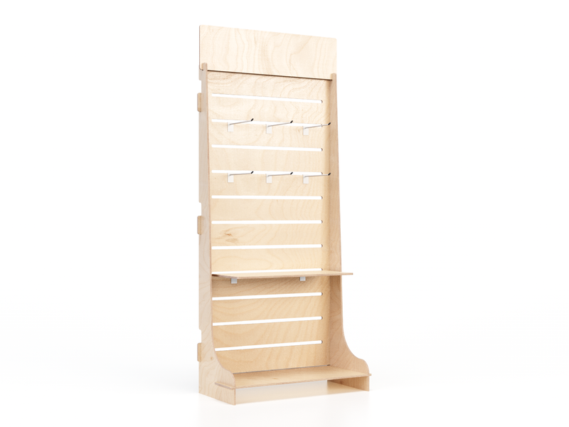 Load image into Gallery viewer, Floor Display with shelves and hooks