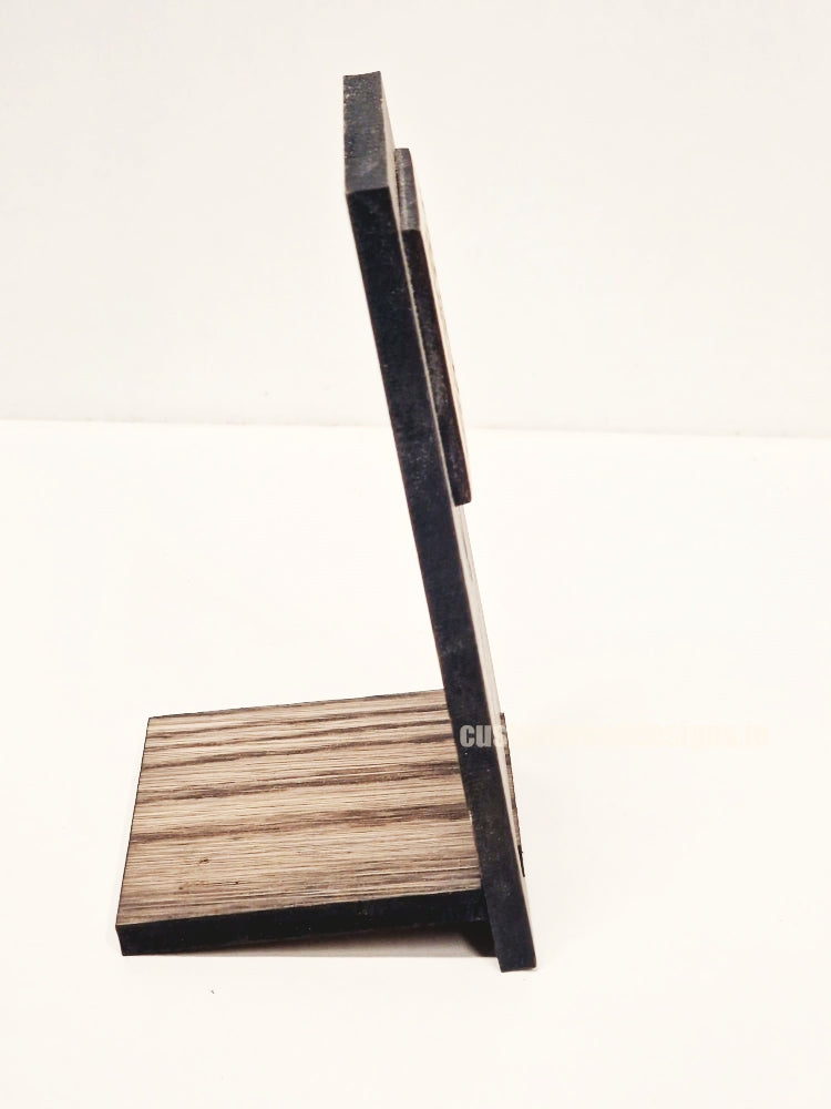 Load image into Gallery viewer, QR Display Stand - Laser Cut Dark Oak 10-1000 Custom Wood Designs CUSTOM_2_e7be4665-bba8-4c68-a6b7-87f6c43b789c