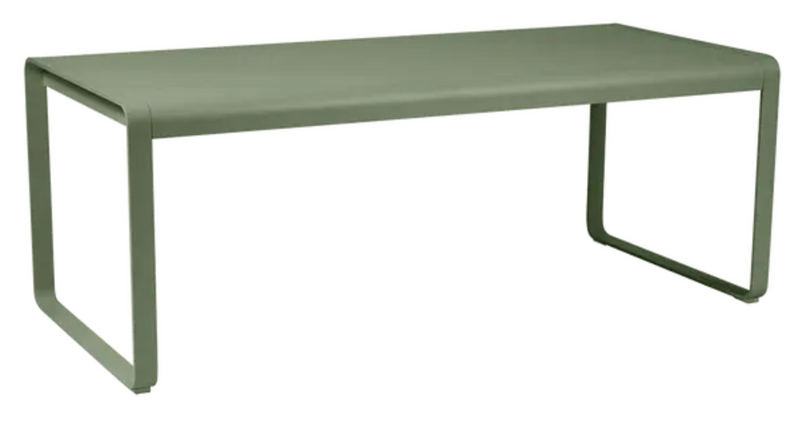 Load image into Gallery viewer, Fermob Bellevie outdoor metal dining table, 196x90 cm, eight-seater, with a sleek design and sturdy metal construction.