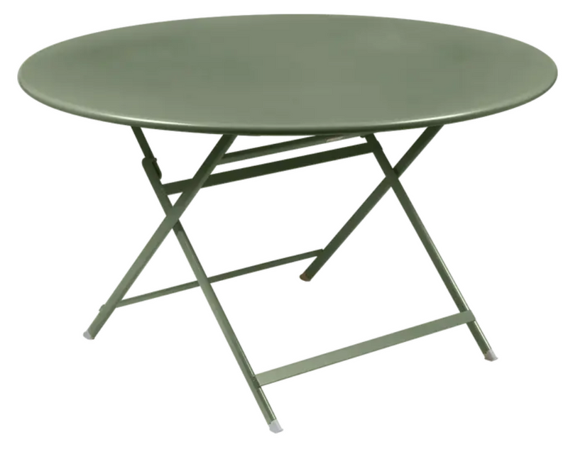 Load image into Gallery viewer, Fermob Caractère foldable metal table with an Ø128 cm surface, eight-seater design, suitable for outdoor dining and gatherings.
