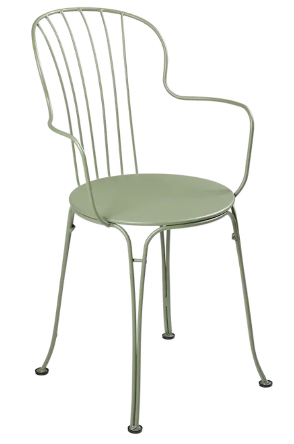 Load image into Gallery viewer, Fermob OPÉRA+ outdoor metal armchair with sleek design, featuring a cactus-themed pattern on a vibrant outdoor seating piece.