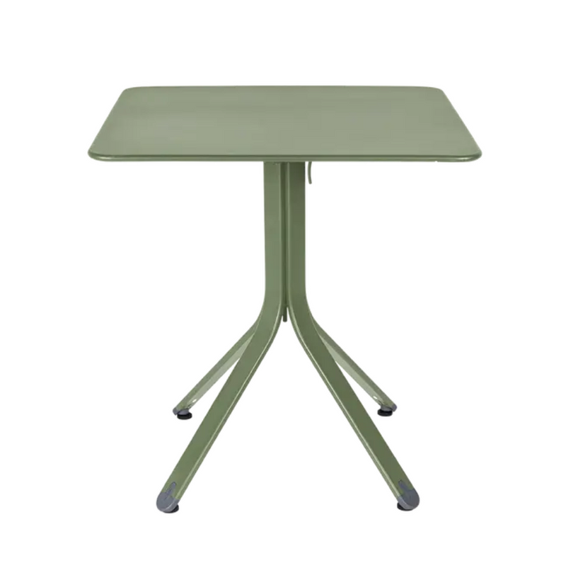 Load image into Gallery viewer, Fermob Rest'O folding outdoor metal table, 71x71cm, with a cactus design, suitable for patio or garden use.
