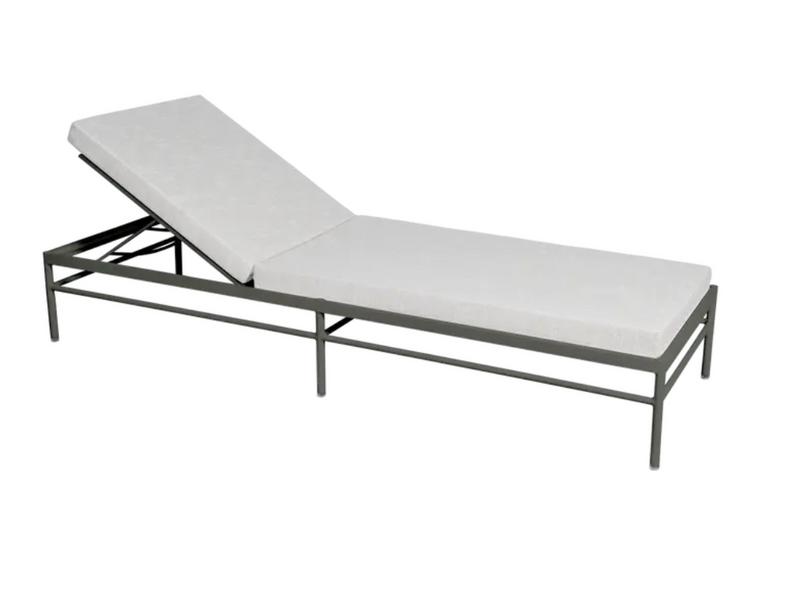 Load image into Gallery viewer, Fermob Rivage luxury metal sunlounger with woven cactus wicker design, outdoor lounge chair for relaxing in the garden.