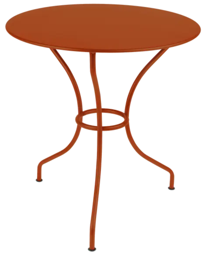 Load image into Gallery viewer, Fermob OPÉRA+ outdoor metal table with 67 cm diameter, white finish, suitable for patio or restaurant outdoor seating.