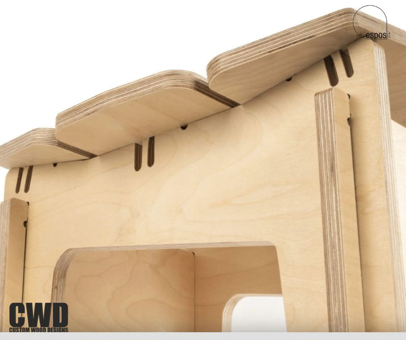Load image into Gallery viewer, CARRY-ON – Wooden Stool - Custom Wood Designs