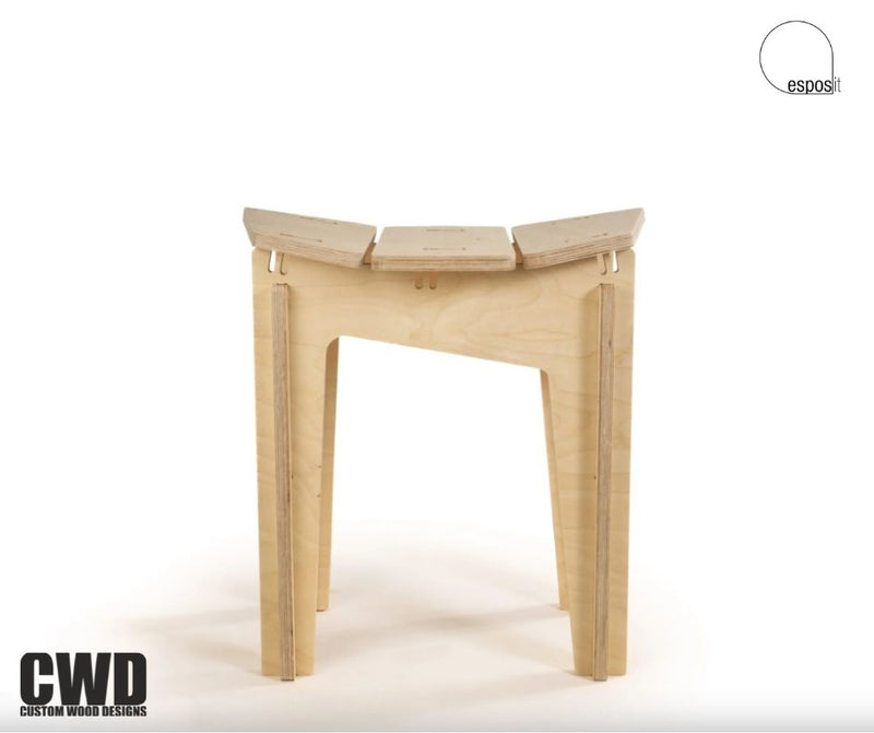 Load image into Gallery viewer, CARRY-ON – Wooden Stool - Custom Wood Designs