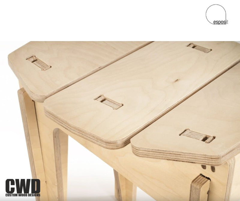 Load image into Gallery viewer, CARRY-ON – Wooden Stool - Custom Wood Designs