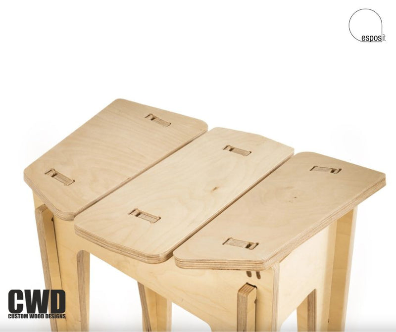 Load image into Gallery viewer, CARRY-ON – Wooden Stool - Custom Wood Designs