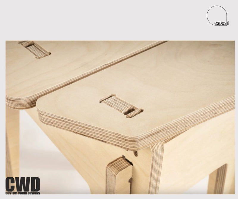 Load image into Gallery viewer, CARRY-ON – Wooden Stool - Custom Wood Designs