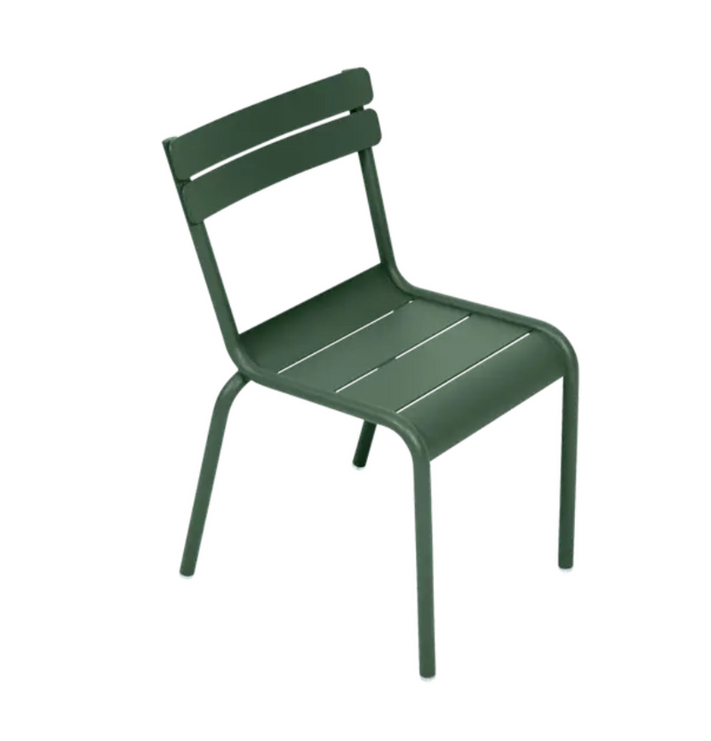 Load image into Gallery viewer, Cedar green Fermob Luxembourg Kid Chair from Fermb Kids Corner Contract, suitable for children’s restaurant or play area furniture.