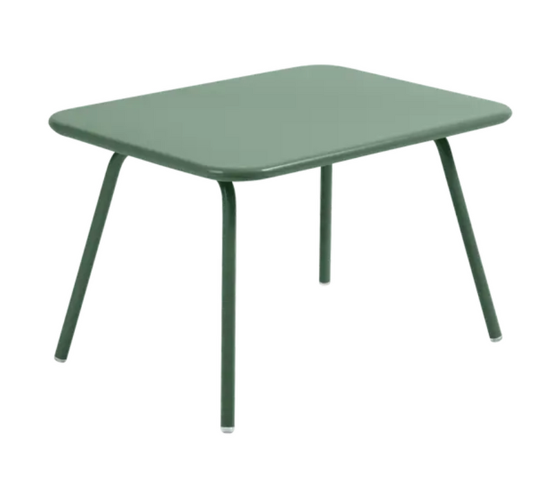 Load image into Gallery viewer, Cedar green Fermob Luxembourg Kid Table, children’s table with a modern design, suitable for play and activities.