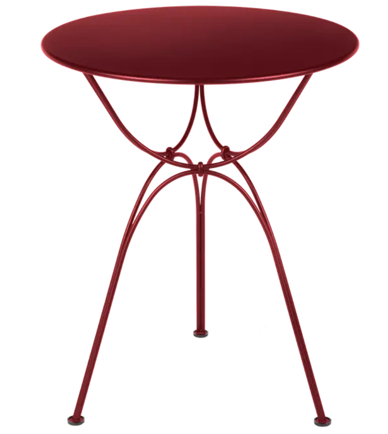 Load image into Gallery viewer, Fermob Airloop Garden Table Ø 60 with metal top, outdoor furniture for garden or patio, stylish and durable design