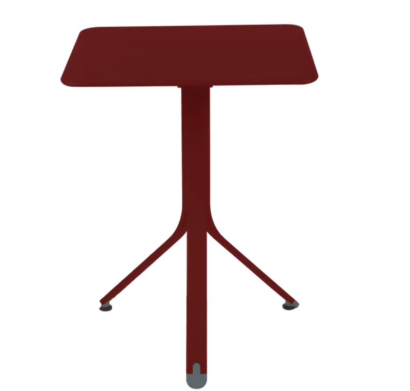 Load image into Gallery viewer, Fermob Rest'O folding outdoor table, 57x57cm metal table with a sleek design, suitable for patio or garden use.