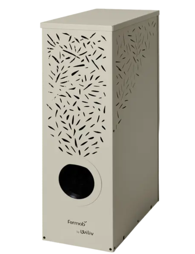 Load image into Gallery viewer, Clay grey Fermob MOJO anti-mosquito station for mosquito control, shown with its sleek design and control features.