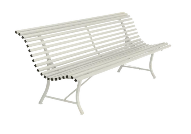 Load image into Gallery viewer, Fermob Louisiane 200cm outdoor folding bench in clay grey, 4-seater garden metal outdoor furniture for seating.