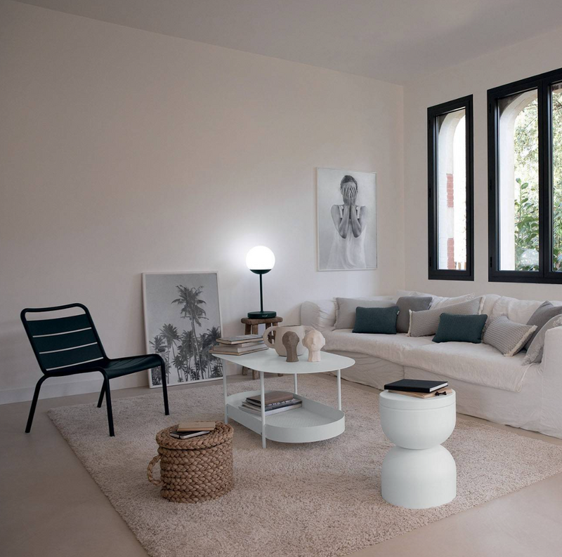 Load image into Gallery viewer, Clay grey Salsa low table by Fermob, measuring 113x58cm, featuring a sleek and modern design for contemporary living spaces.
