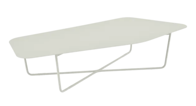 Load image into Gallery viewer, Clay grey Ultrasofa metal table by Fermob, outdoor low table measuring 162 × 74 cm with a modern design.
