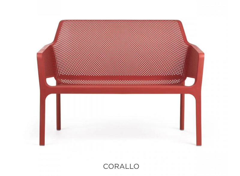 Load image into Gallery viewer, Nardi CoralloNet outdoor 2-seater bench made of durable outdoor furniture material, suitable for garden or patio seating.