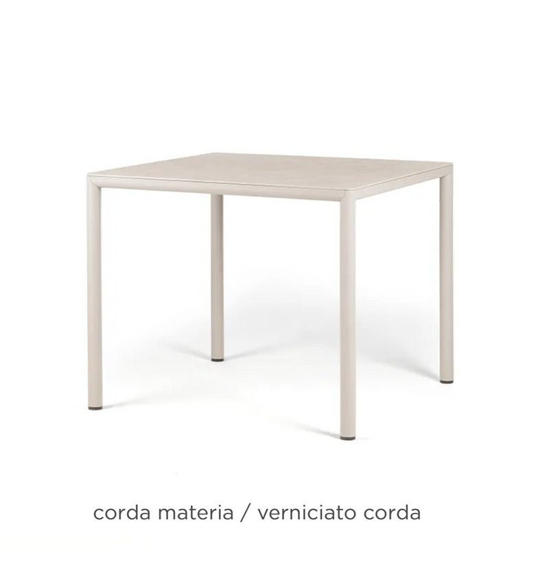 Load image into Gallery viewer, Nardi Oy Piave 90 Contract Table made of wood, designed for restaurant use, with a smooth rectangular surface and sturdy legs.