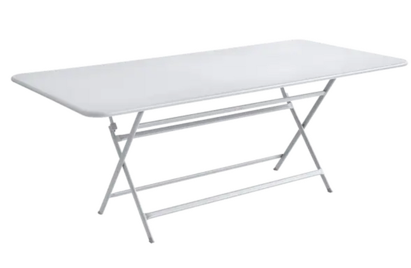 Load image into Gallery viewer, White Fermob Caractère foldable table, 190x90 cm, eight-seater outdoor table with sturdy design and foldable feature.