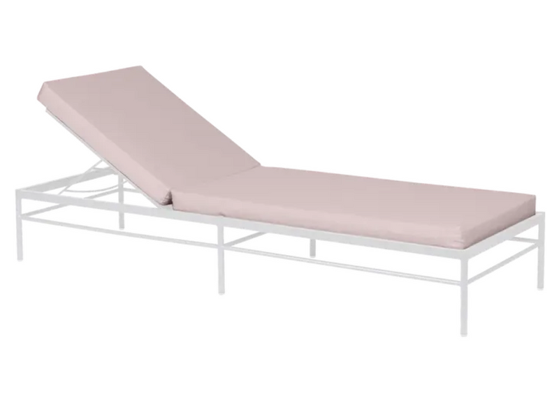 Load image into Gallery viewer, White Cotton Papyrus Rivage Fermob luxury metal sunlounger with sleek design and sturdy frame, perfect for outdoor relaxation.