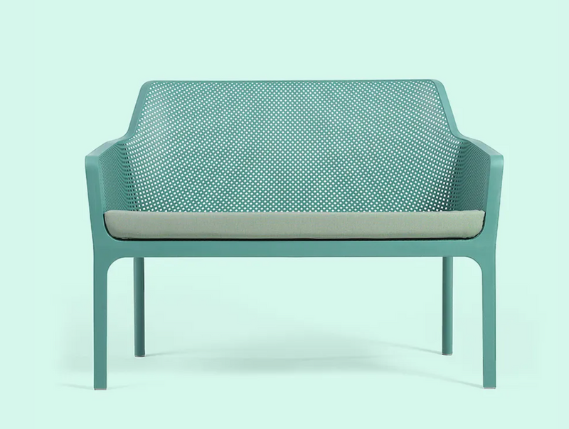 Load image into Gallery viewer, Nardi Net Bench Cushion for sofa, outdoor patio furniture, soft fabric with a grid pattern, designed for Nardi benches.