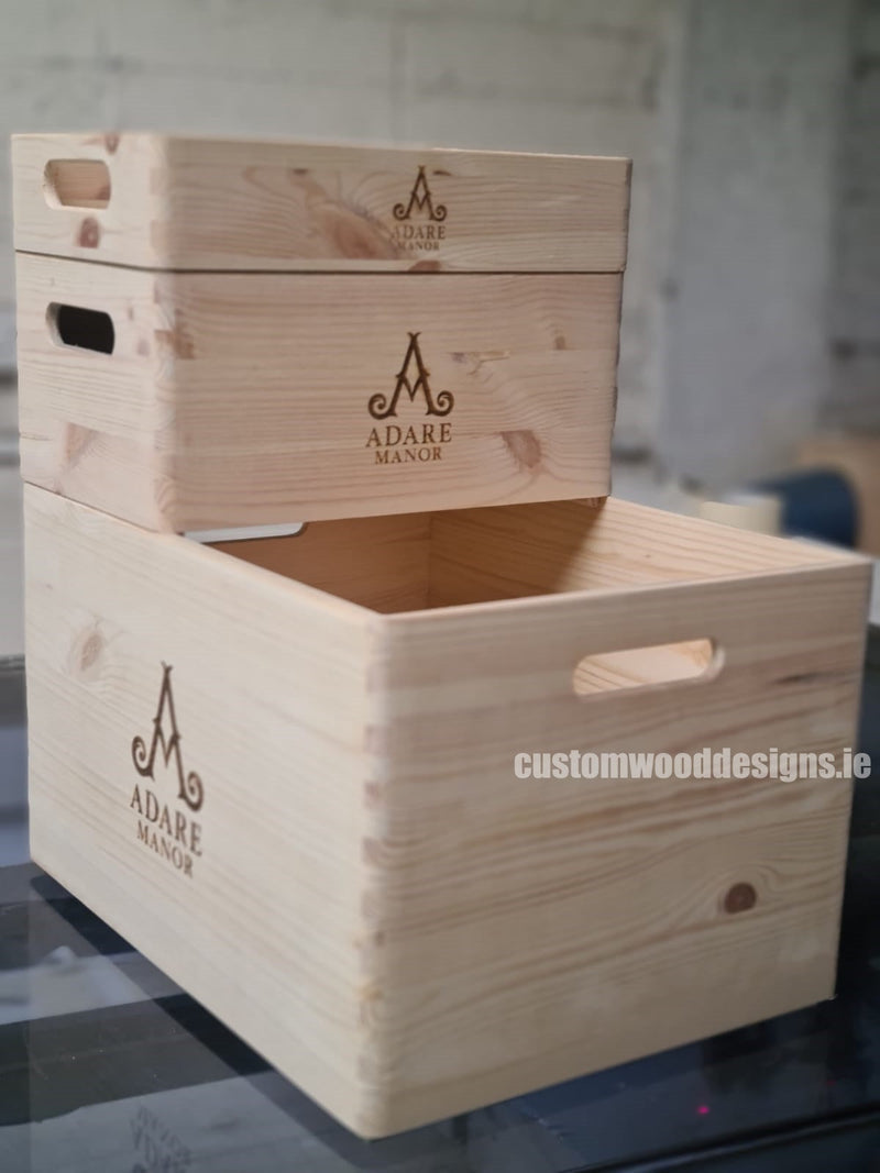 Load image into Gallery viewer, The Tennessee - Pine wood box Size: 40x30x6 OB3 Custom Wood Designs CustomWoodDesigns-AdareManorBrandedsamples_17_7c1eaba3-e775-4860-af52-c0fb002ffda4