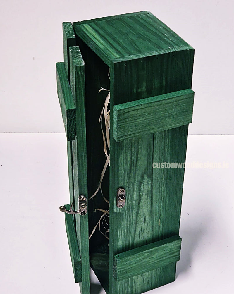 Load image into Gallery viewer, Rustic Bottle Box - Green Single x 25 Bottle box Custom Wood Designs __label: Multibuy Bottle Boxes Gift Boxes CustomWoodDesignsIreland65571405-bf6f-4e1e-9812-943e6cf7eea9_6978dcdf-837b-4787-87f1-0cd58dc5faaf