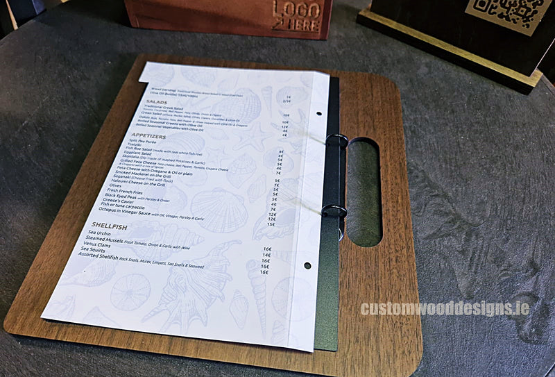 Load image into Gallery viewer, 20 x A4 Chopping Board with ring binder Securit __label: Multibuy CustomWoodDesignsIreland6ac2d2ce-a36b-47a6-b471-275e46c1cebf_8d6545a1-9e1b-420d-b59d-af7a42d50fe4