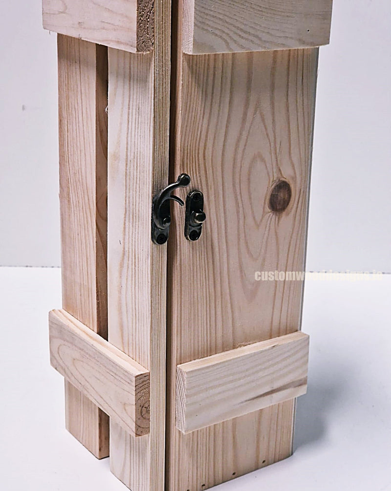 Load image into Gallery viewer, Rustic Bottle Box - Natural Single x 25 Corporate Gift Box with Wood Wool Custom Wood Designs __label: Multibuy gift gift box single box wine box wood wool CustomWoodDesignsIreland90f75293-8b68-47b0-a717-8193b9ac1704_31cf51d1-73c5-4b30-a0ef-99bf849b3c27