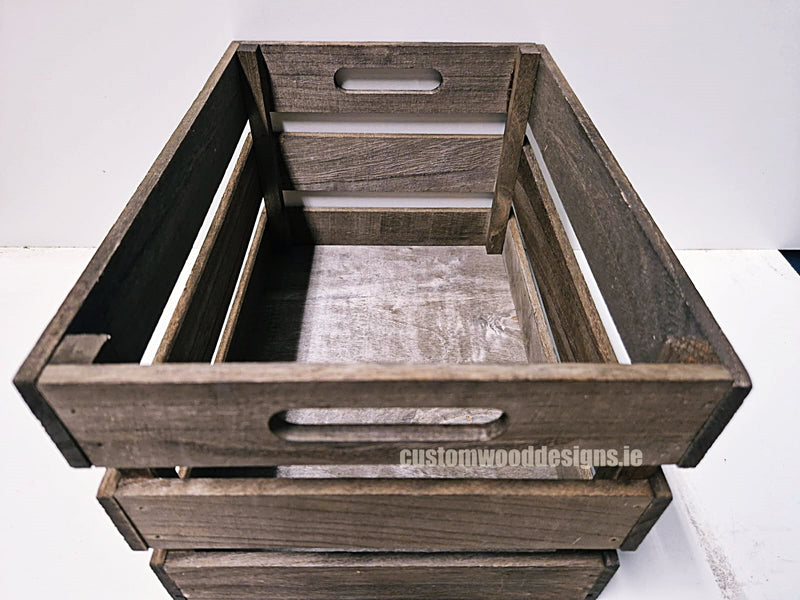 Load image into Gallery viewer, Wooden vintage crate pack of 10 Securit __label: Multibuy CustomWoodDesignsIrelandBrandedwoodecratesFruitcratesIrelanddisplaycratesirelandcustomisedcrateswoodencrates_11_07efdd1c-1db1-4966-b16a-19ae98ebf9b2