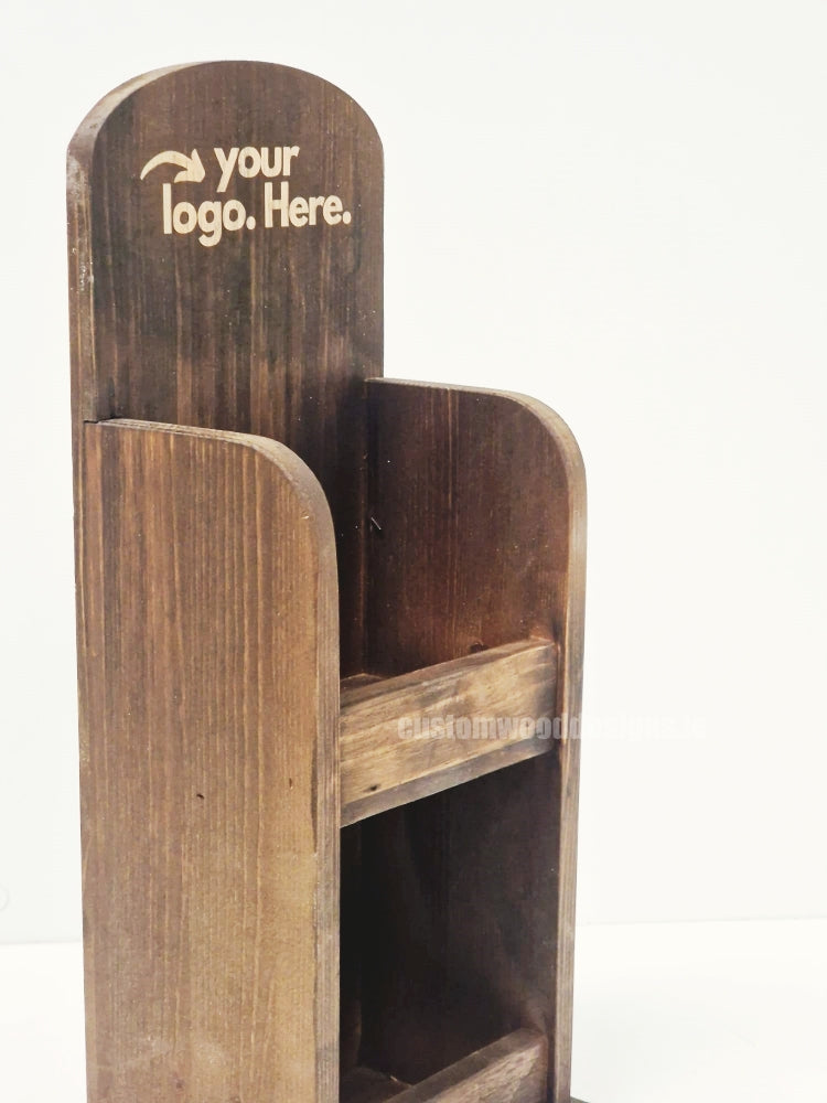 Load image into Gallery viewer, Dark Pine Mini Two-Tier Countertop Display - Custom Wood Designs