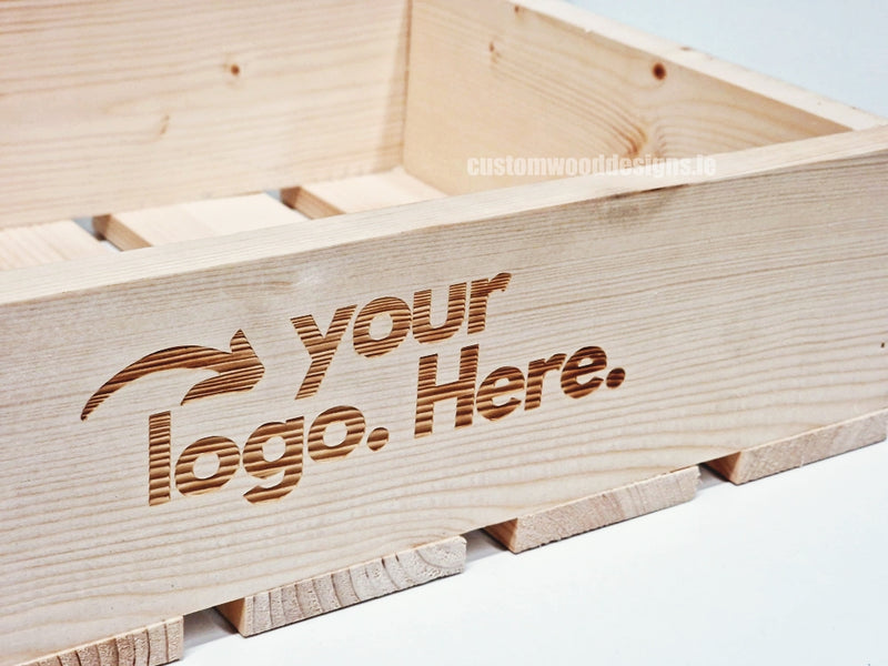 Load image into Gallery viewer, Natural Pine Crate-Style Counter Display – Rustic and Functional - Custom Wood Designs