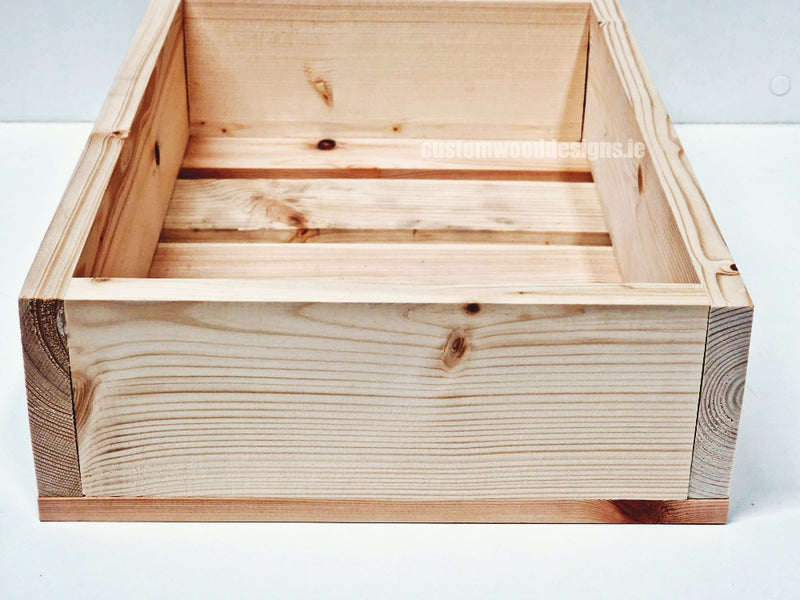 Load image into Gallery viewer, Natural Pine Crate-Style Counter Display – Rustic and Functional - Custom Wood Designs