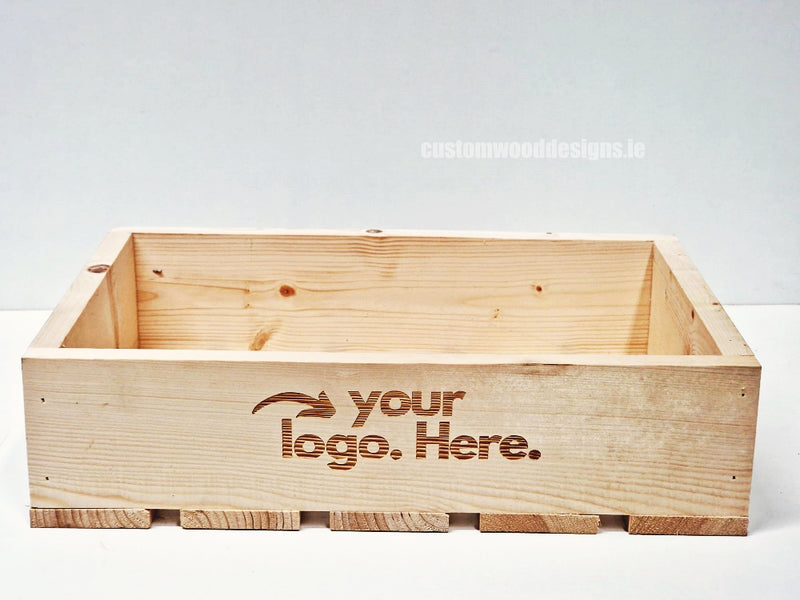 Load image into Gallery viewer, Natural Pine Crate-Style Counter Display – Rustic and Functional - Custom Wood Designs