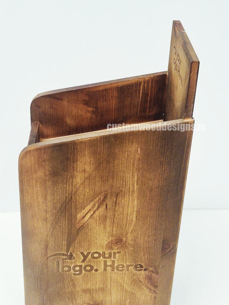 Load image into Gallery viewer, Dark Pine Three-Shelf Compact Countertop Display - Custom Wood Designs