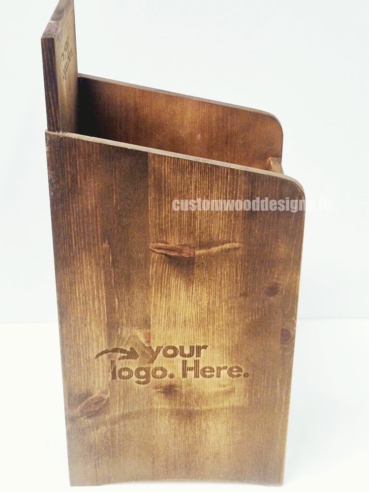Load image into Gallery viewer, Dark Pine Three-Shelf Compact Countertop Display - Custom Wood Designs