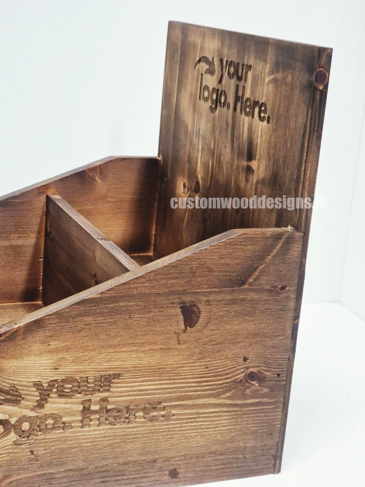 Load image into Gallery viewer, Dark Pine Low Tiered Countertop Display - Custom Wood Designs