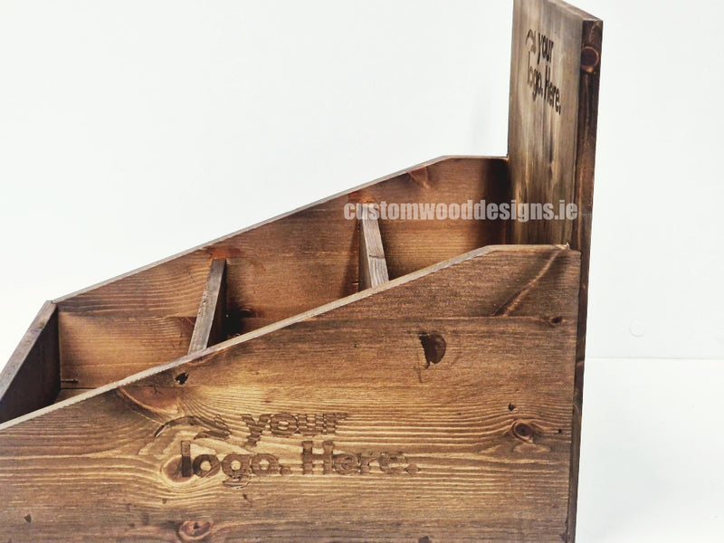 Load image into Gallery viewer, Dark Pine Low Tiered Countertop Display - Custom Wood Designs
