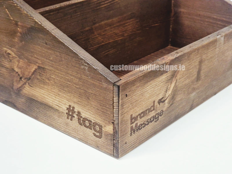 Load image into Gallery viewer, Dark Pine Low Tiered Countertop Display - Custom Wood Designs