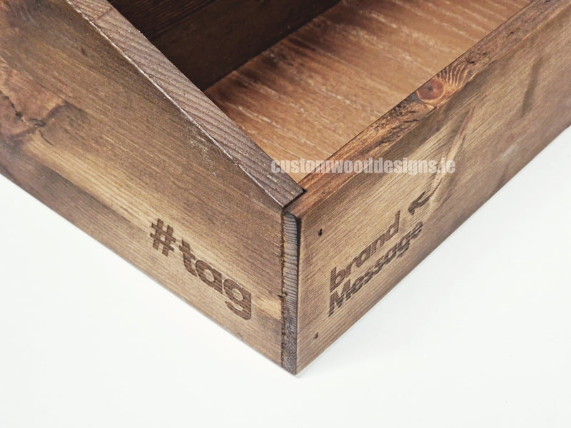 Load image into Gallery viewer, Dark Pine Low Tiered Countertop Display - Custom Wood Designs