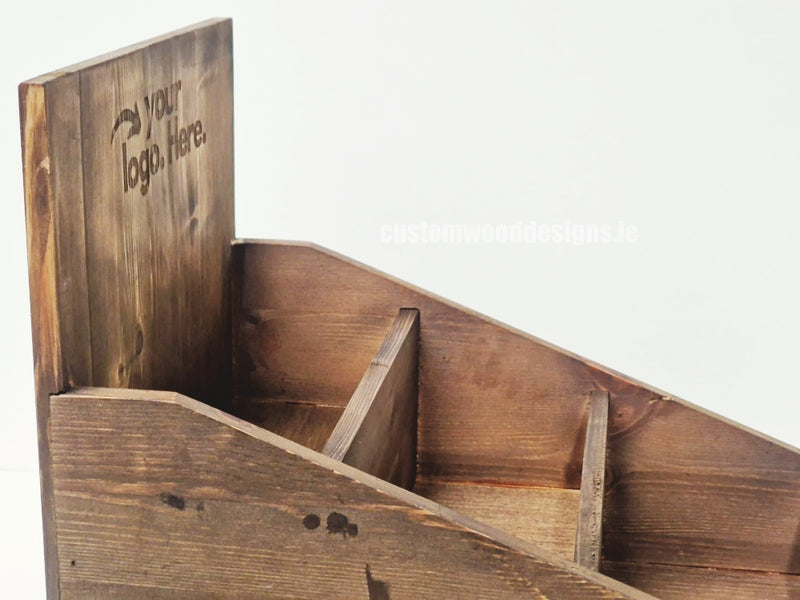 Load image into Gallery viewer, Dark Pine Low Tiered Countertop Display - Custom Wood Designs