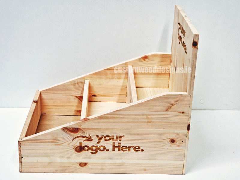 Load image into Gallery viewer, Natural Pine Low Tiered Countertop Display - Custom Wood Designs