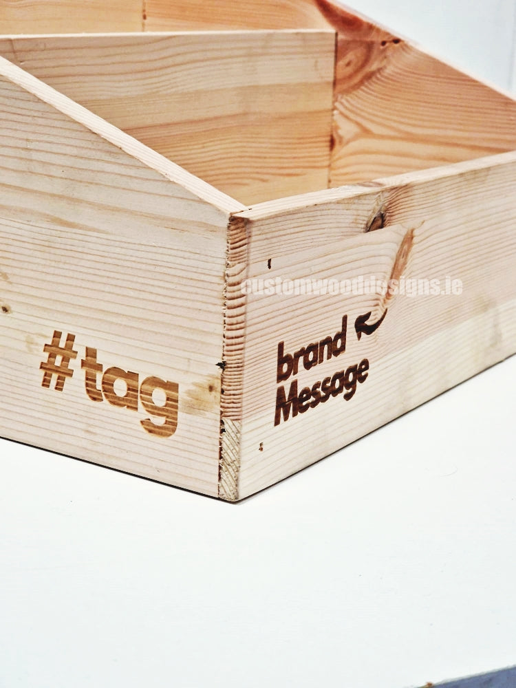 Load image into Gallery viewer, Natural Pine Low Tiered Countertop Display - Custom Wood Designs